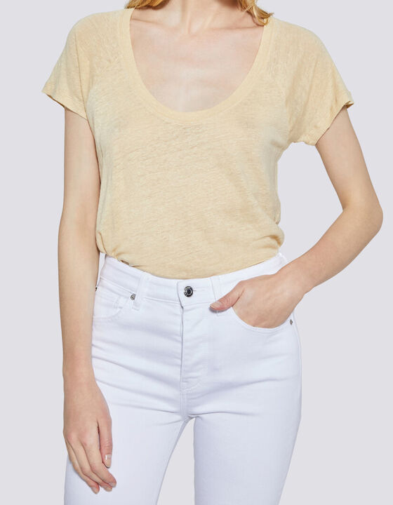 HOLSEN SHORT SLEEVE SCOOP NECK T SHIRT